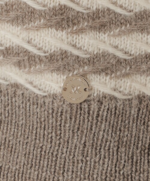 MACKINTOSH LONDON（マッキントッシュ ロンドン）の「【婦人画報11月号掲載】アルパカスレッドボーダーニットベスト（ベスト・レディース・ベージュ・38）」の2枚目の写真