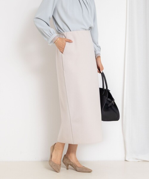 NOLLEY’S(ノーリーズ)の「【一部WEB限定カラー&サイズ】ウォッシャブルWジャージタイトスカート(スカート・レディース・ブラック/ベージュ/ブラウン/ライトグレー・40/38/36/34)」の4枚目の写真