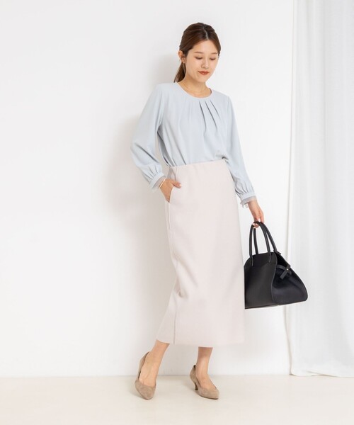 NOLLEY’S(ノーリーズ)の「【一部WEB限定カラー&サイズ】ウォッシャブルWジャージタイトスカート(スカート・レディース・ブラック/ベージュ/ブラウン/ライトグレー・40/38/36/34)」の7枚目の写真