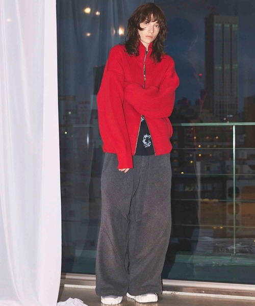 MAISON SPECIAL(メゾンスペシャル)の「《UNISEX》Prime-Over Drivers Zip Knit/プライムオーバードライバーズジップニット【MAISON SPECIAL/メゾンスペシャル】(カーディガン/ボレロ・メンズ・ブラック/アイボリー/ブルー/チャコールグレー/レッド・2/1/0)」の14枚目の写真