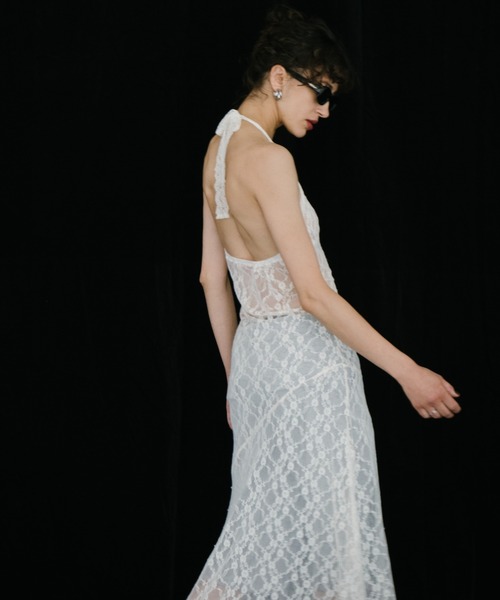 HANNE（アン）の「ホルターネックレースワンピース（ワンピース・レディース・アイボリー/ホワイト・FREE）」の19枚目の写真