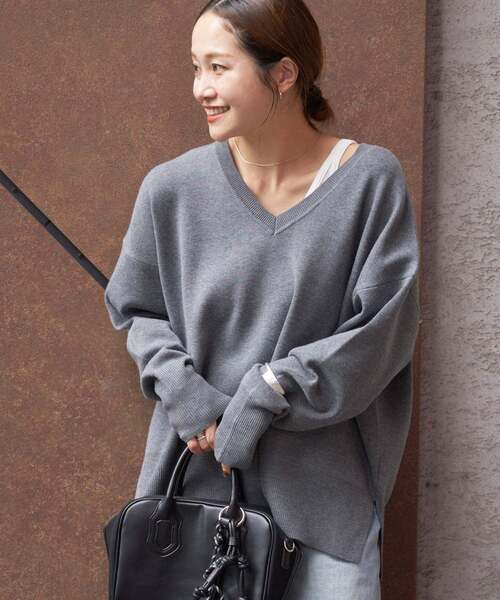 WEB限定追加2》ウォッシャブルTEXBRID Vプルオーバー（ニット/セーター