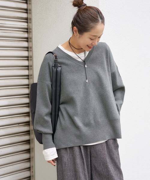 WEB限定追加2》ウォッシャブルTEXBRID Vプルオーバー（ニット/セーター