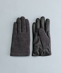KURODA（クロダ）の「【 KURODA / クロダ 】  カノコ編みニットコンビレザーグローブ / タッチパネル対応　KRI（手袋）」