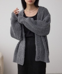 【身長/骨格別着用画像あり】スパンコールニットカーディガン 秋服 冬服 オーバーサイズ
