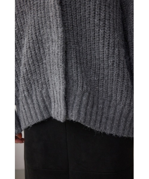 AZUL by moussy（アズールバイマウジー）の「スパンコールニットカーディガン（カーディガン/ボレロ・レディース・ブラウン/グレイッシュベージュ/杢グレー・FREE）」の14枚目の写真