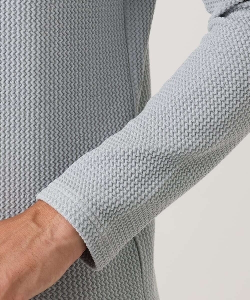 MICHEL KLEIN HOMME (ミッシェルクランオム)の「ウェーブジャージクルーネック長袖カットソー(Tシャツ/カットソー・メンズ・ライトグレー/ブラック・MEDIUM/LARGE/X-LARGE)」の7枚目の写真
