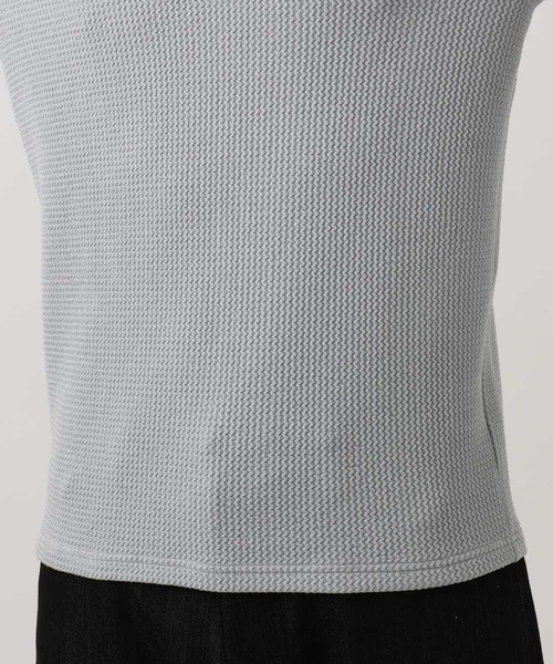 MICHEL KLEIN HOMME (ミッシェルクランオム)の「ウェーブジャージクルーネック長袖カットソー(Tシャツ/カットソー・メンズ・ライトグレー/ブラック・MEDIUM/LARGE/X-LARGE)」の8枚目の写真
