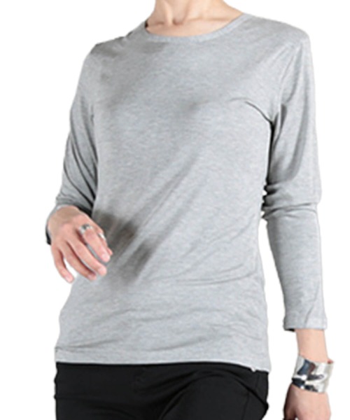 CLOVER DEPOT（クローバーデポ）の「長袖インナーTシャツ（CLOVER DEPOT）（Tシャツ/カットソー・レディース・ベージュ/バーガンディー/ホワイト/ピンク/レッド/ブルー/グレー/ブラック/アイボリー/パープル/ライトブラウン・L/M）」の22枚目の写真