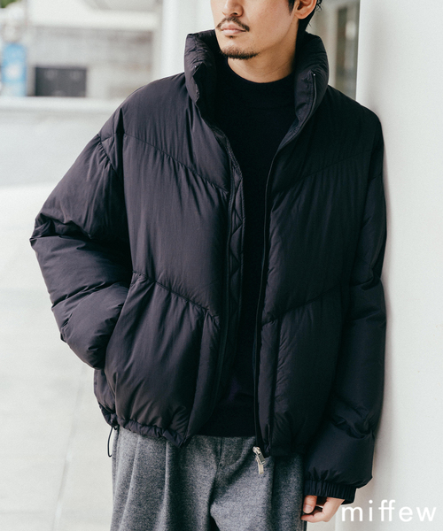 miffew(ミフュー)の「miffew(ミフュー)別注 キルティング ダウン ジャケット(ダウンジャケット/コート・メンズ・オレンジ系その他/グレー/ブラック・3/4)」の2枚目の写真