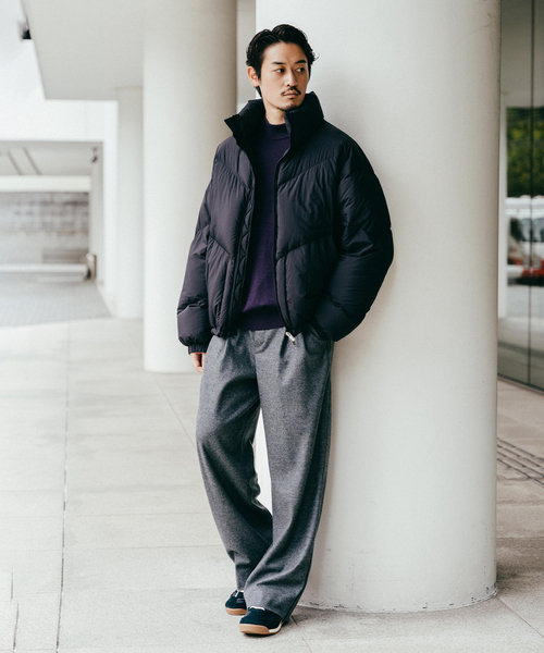miffew(ミフュー)の「miffew(ミフュー)別注 キルティング ダウン ジャケット(ダウンジャケット/コート・メンズ・オレンジ系その他/グレー/ブラック・3/4)」の4枚目の写真