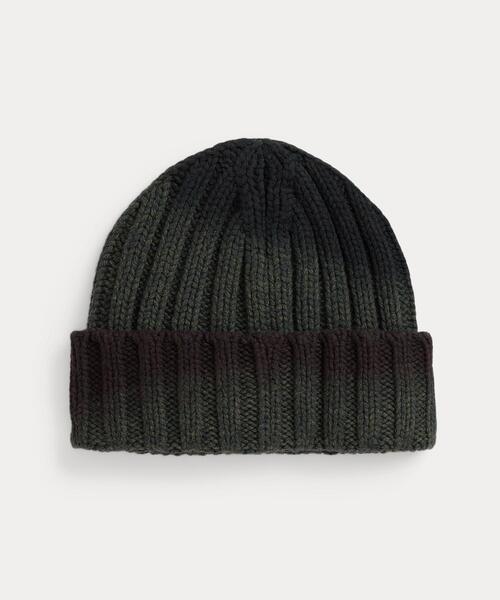POLO RALPH LAUREN（ポロ ラルフ ローレン）の「ディップダイド リブニット コットンブレンド ビーニー（ニットキャップ/ビーニー・メンズ・グリーン系2・ONE）」の4枚目の写真