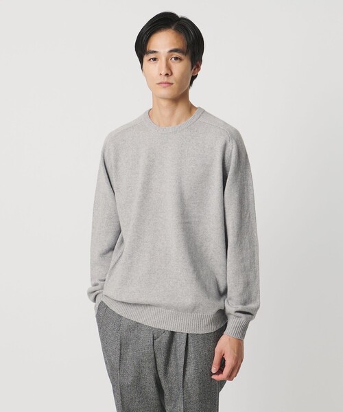 UNITED ARROWS（ユナイテッドアローズ）の「ウール カシミヤ ミドルゲージ クルーネック ニット（ニット/セーター・メンズ・ライトブルー/ピンク/ライトグレー/ネイビー・L/XL/S/M）」の5枚目の写真