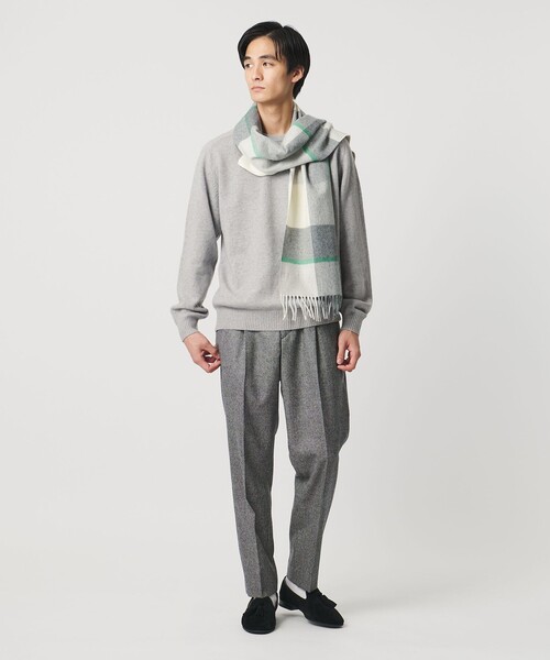 UNITED ARROWS（ユナイテッドアローズ）の「ウール カシミヤ ミドルゲージ クルーネック ニット（ニット/セーター・メンズ・ライトブルー/ピンク/ライトグレー/ネイビー・L/XL/S/M）」の6枚目の写真