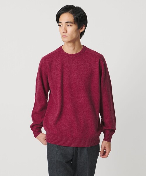 ウール カシミヤ ミドルゲージ クルーネック ニット（ニット/セーター