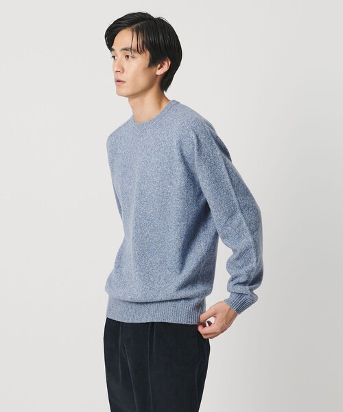 ウール カシミヤ ミドルゲージ クルーネック ニット（ニット/セーター