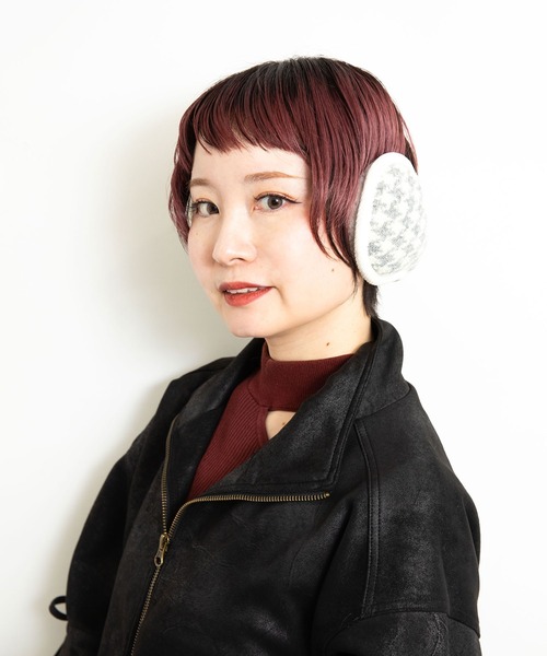 イヤーマフ カシラ CA4LA カシラ ラビットファー リボン付き