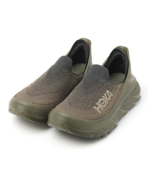 niko and...（ニコアンド）の「【HOKA ONE ONE(ホカ オネ オネ)】RESTORE TC（スリッポン・メンズ・オリーブ/ブラック・28cm/27cm）」の2枚目の写真