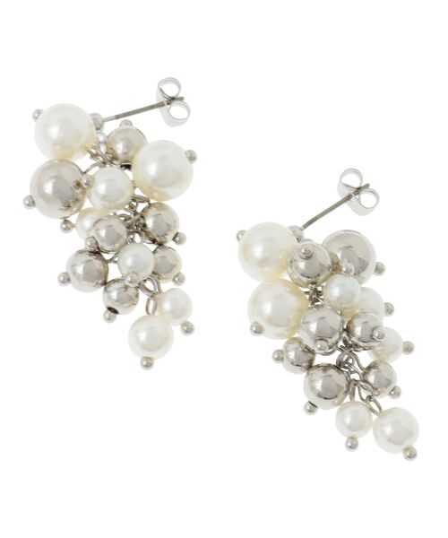 YECCA VECCA（イェッカヴェッカ）の「パールMIXボリュームピアス（ピアス（両耳用）・レディース・シルバー/ゴールド・FREE）」の6枚目の写真