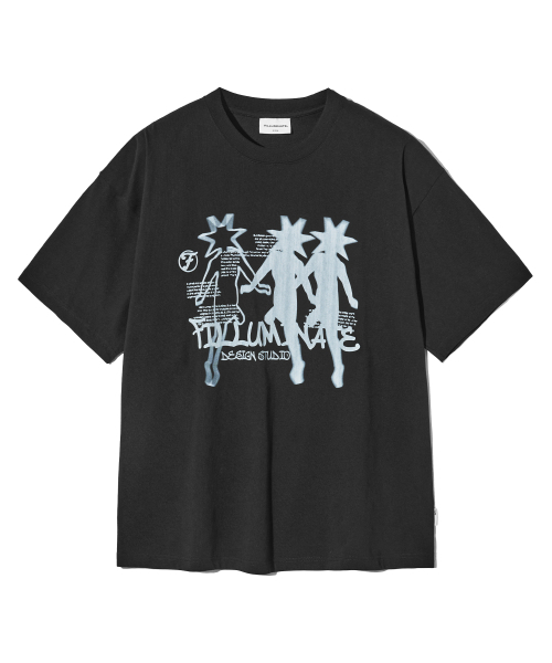 F.ILLUMINATE(フィルミネイト)の「スタライトグラフィックTシャツ-ブラック(Tシャツ/カットソー・レディース・その他・SMALL/MEDIUM/LARGE)」の1枚目の写真