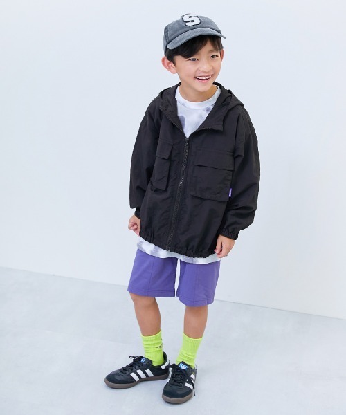 devirock（デビロック）の「【水はじく】撥水ナイロン ビッグポケット マウンテンパーカー（その他アウター・キッズ・ライトカーキ/アイボリー/ブラック/ピンクベージュ・100cm/110cm/120cm/130cm/140cm/150cm/160cm）」の18枚目の写真