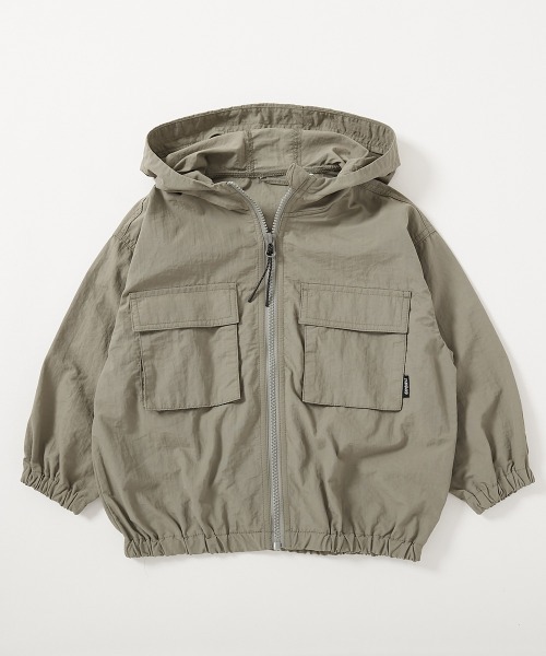 devirock（デビロック）の「【水はじく】撥水ナイロン ビッグポケット マウンテンパーカー（その他アウター・キッズ・ライトカーキ/アイボリー/ブラック/ピンクベージュ・100cm/110cm/120cm/130cm/140cm/150cm/160cm）」の15枚目の写真