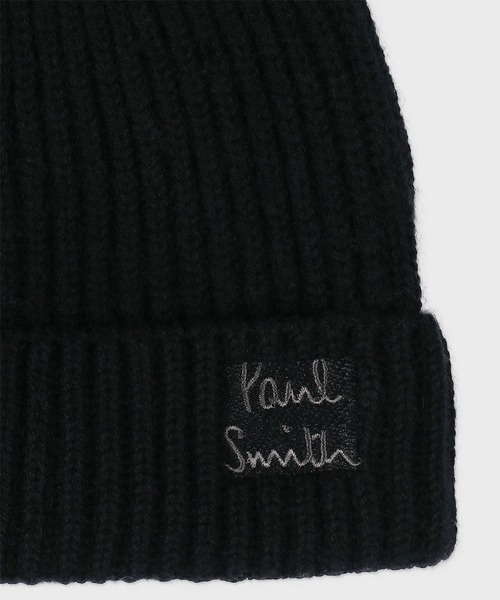 Paul Smith（ポールスミス）の「“Cropped Logo” ニットキャップ【250309 CBEAN】（ニットキャップ/ビーニー・メンズ・グレー/ブラック/ネイビー・FREE）」の4枚目の写真