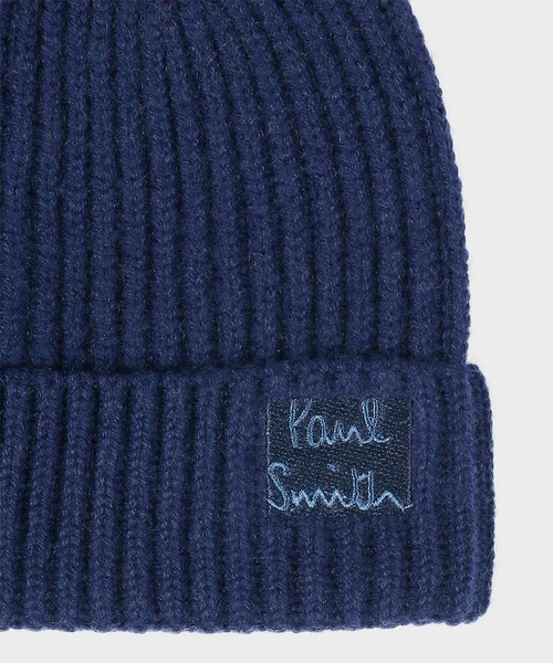 Paul Smith（ポールスミス）の「“Cropped Logo” ニットキャップ【250309 CBEAN】（ニットキャップ/ビーニー・メンズ・グレー/ブラック/ネイビー・FREE）」の6枚目の写真