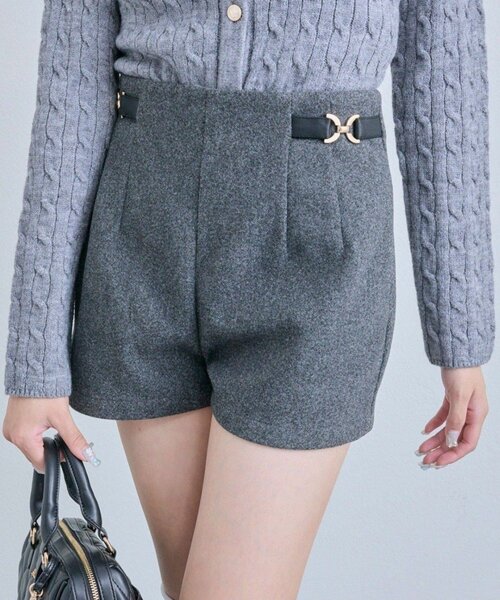 OLIVE des OLIVE（オリーブデオリーブ）の「サイドバックルショートパンツ（その他パンツ・レディース・チェック/ブラウン/チャコールグレー・FREE）」の11枚目の写真