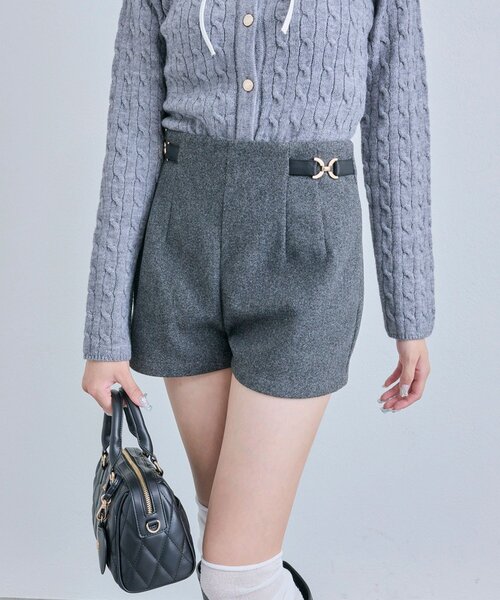 OLIVE des OLIVE（オリーブデオリーブ）の「サイドバックルショートパンツ（その他パンツ・レディース・チェック/ブラウン/チャコールグレー・FREE）」の12枚目の写真