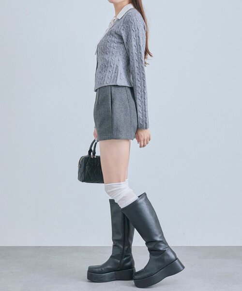 OLIVE des OLIVE（オリーブデオリーブ）の「サイドバックルショートパンツ（その他パンツ・レディース・チェック/ブラウン/チャコールグレー・FREE）」の16枚目の写真