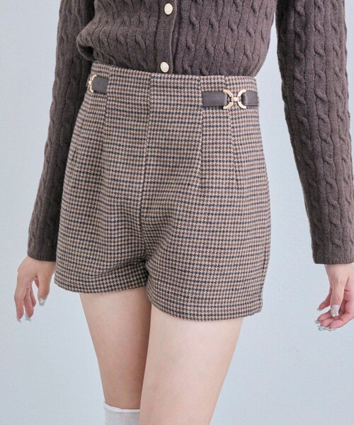 OLIVE des OLIVE（オリーブデオリーブ）の「サイドバックルショートパンツ（その他パンツ・レディース・チェック/ブラウン/チャコールグレー・FREE）」の17枚目の写真