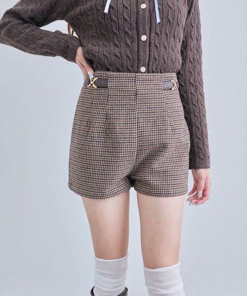 OLIVE des OLIVE（オリーブデオリーブ）の「サイドバックルショートパンツ（その他パンツ・レディース・チェック/ブラウン/チャコールグレー・FREE）」の20枚目の写真