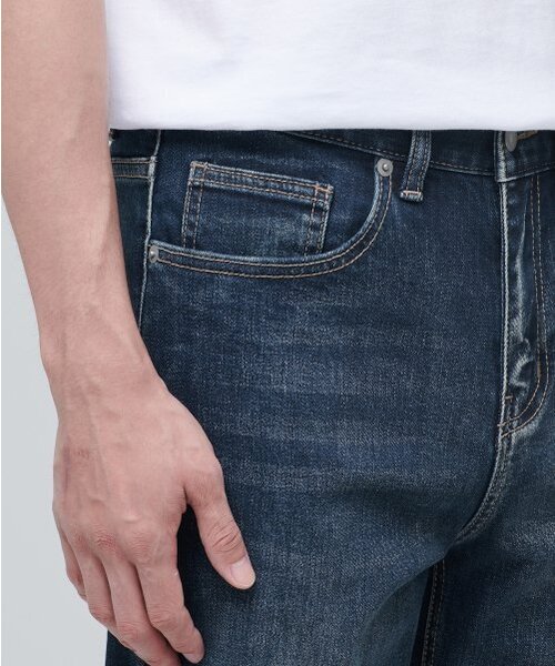 MUSINSA STANDARD（ムシンサスタンダード）の「KIPASストレートデニムパンツ[ミディアムインディゴ]（デニムパンツ・メンズ・その他・40/31/33/26/27/28/29/38/42/36/34/32/30）」の5枚目の写真