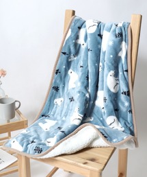 Salong hameu（サロン ハミュー）の「1枚で4通りの使い方ができる便利なふわもこブランケット/無地・雪だるま・シマエナガ・白熊・鳥・ノルディック柄・ボーダー（ブランケット）」