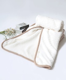 Salong hameu（サロン ハミュー）の「1枚で4通りの使い方ができる便利なふわもこブランケット/無地・雪だるま・シマエナガ・白熊・鳥・ノルディック柄・ボーダー（ブランケット）」