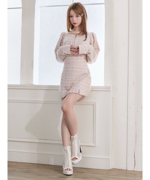 EATME（イートミー）の「【SETUP】フロントZIPパフスリーブTOP（シャツ/ブラウス・レディース・ピンク/ブルー/ブラック・FREE）」の4枚目の写真