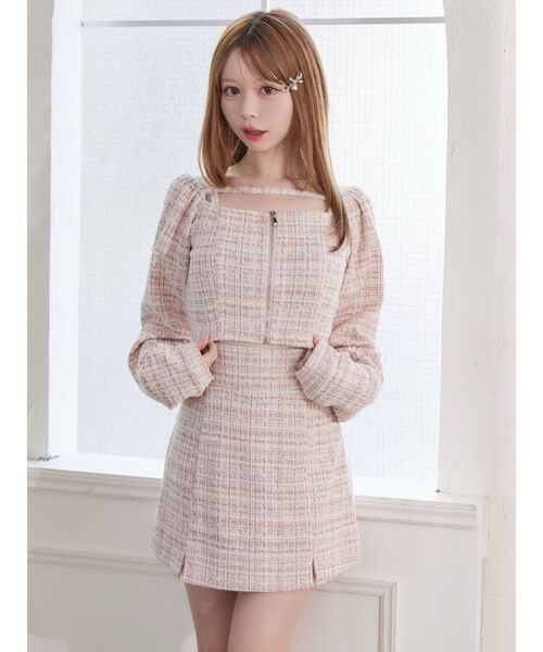 EATME（イートミー）の「【SETUP】フロントZIPパフスリーブTOP（シャツ/ブラウス・レディース・ピンク/ブルー/ブラック・FREE）」の6枚目の写真