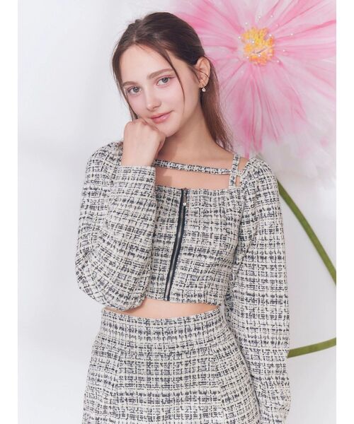 EATME（イートミー）の「【SETUP】フロントZIPパフスリーブTOP（シャツ/ブラウス・レディース・ピンク/ブルー/ブラック・FREE）」の19枚目の写真