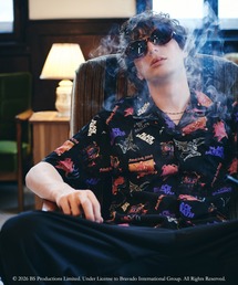 glamb（グラム）の「Black Sabbath Open Collar Shirt   ブラックサバスオープンカラーシャツ（シャツ/ブラウス）」