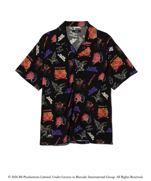glamb(グラム)の「Black Sabbath Open Collar Shirt / ブラックサバスオープンカラーシャツ(シャツ/ブラウス・メンズ・ブラック・S/M/L)」の4枚目の写真