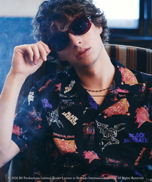 glamb(グラム)の「Black Sabbath Open Collar Shirt / ブラックサバスオープンカラーシャツ(シャツ/ブラウス・メンズ・ブラック・S/M/L)」の12枚目の写真