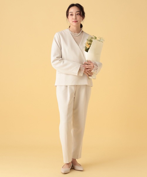 Elura（エルーラ）の「≪入卒/セレモニー/通勤≫ブライトシアーワッシャープルオーバー/602143（Tシャツ/カットソー・レディース・ブラック/オフホワイト・FREE）」の3枚目の写真