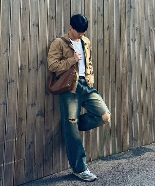 ACSHI(アクシ)の「ルーズウォッシュバルーンフィットワイドデニムパンツユニセックス(救済ティーン)(デニムパンツ・メンズ・その他・SMALL/MEDIUM/LARGE/X-LARGE/XX-LARGE/X-SMALL)」の3枚目の写真