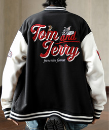 TOM&JERRY（トムアンドジェリー）の「【neos】TOM&JERRY トムとジェリー ルーズシルエット ロゴ 刺繍 スタジャン（スタジャン）」