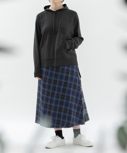 nop de nod(ノップドゥノッド)の「miscチェック2wayラップスカート(スカート・レディース・ダークブルー/レッド/グリーン・M)」の8枚目の写真