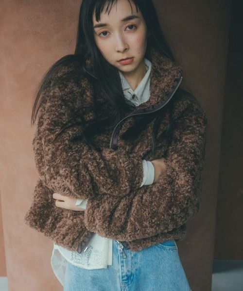 studio CLIP(スタディオクリップ)の「【daily CLIP】テディブルゾン(ブルゾン・レディース・チャコール/ブラウン・FREE)」の2枚目の写真