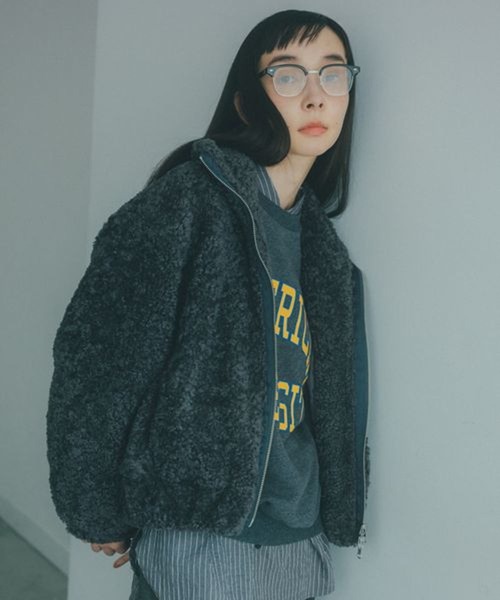 studio CLIP(スタディオクリップ)の「【daily CLIP】テディブルゾン(ブルゾン・レディース・チャコール/ブラウン・FREE)」の1枚目の写真