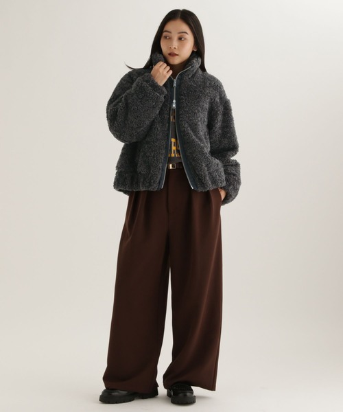 studio CLIP(スタディオクリップ)の「【daily CLIP】テディブルゾン(ブルゾン・レディース・チャコール/ブラウン・FREE)」の7枚目の写真