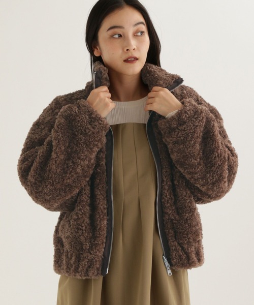 studio CLIP(スタディオクリップ)の「【daily CLIP】テディブルゾン(ブルゾン・レディース・チャコール/ブラウン・FREE)」の12枚目の写真